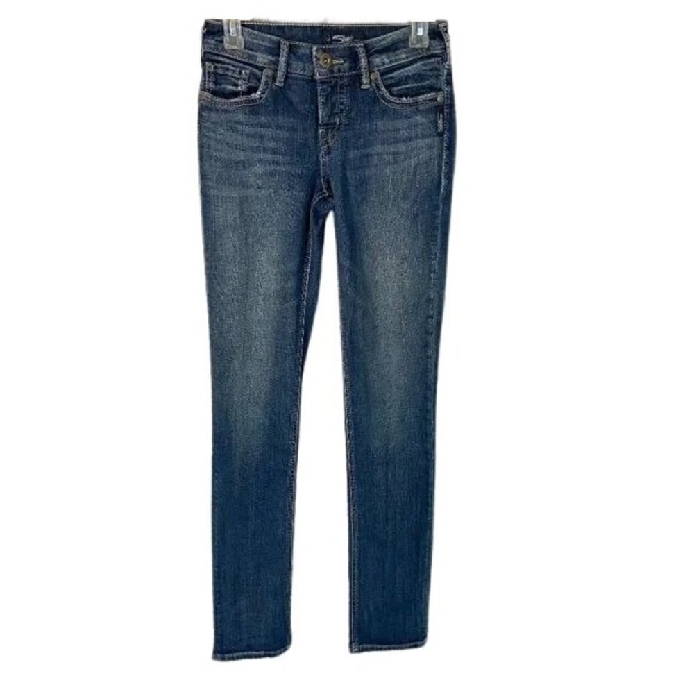 Silver Suki Straight Jeans Women's Size 26 (26 x 33) Mid Rise Medium Wash